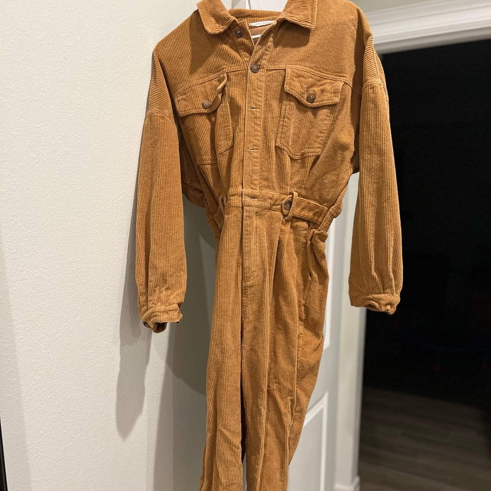 Hendrix Tan Corduroy Jumpsuit